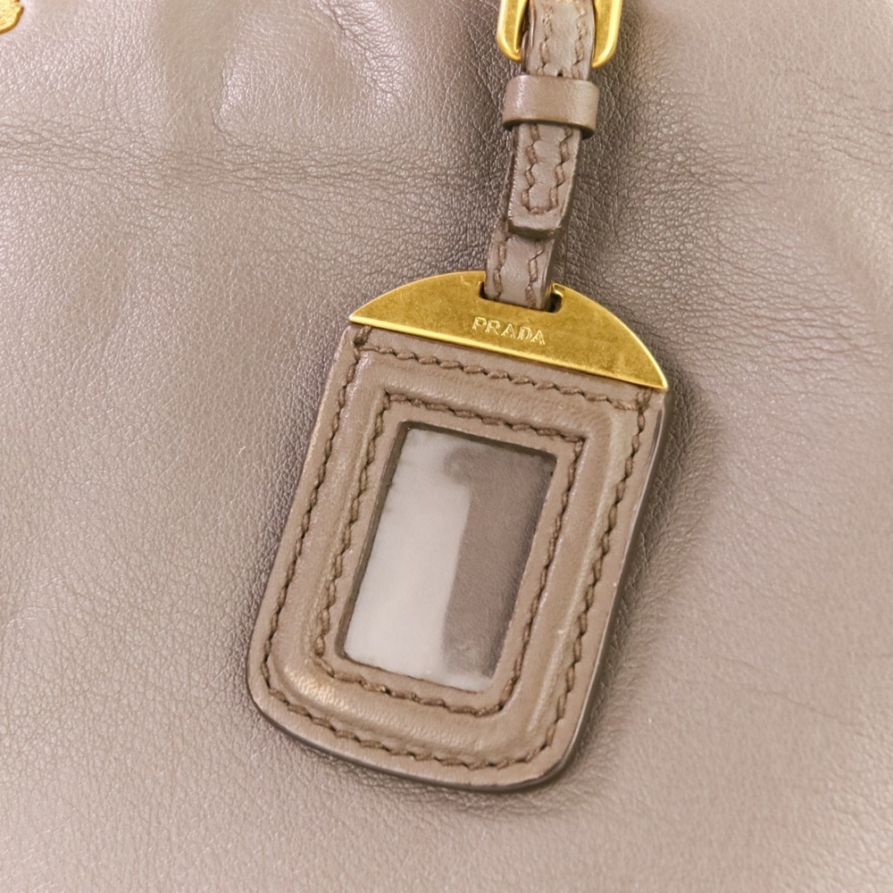 PRADA Gray Leather Shoulder Bag - Picture 7 of 15